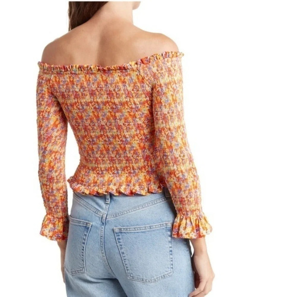 Caroline Constas Felicia Floral Off- the - shoulder Top - Picture 2 of 3